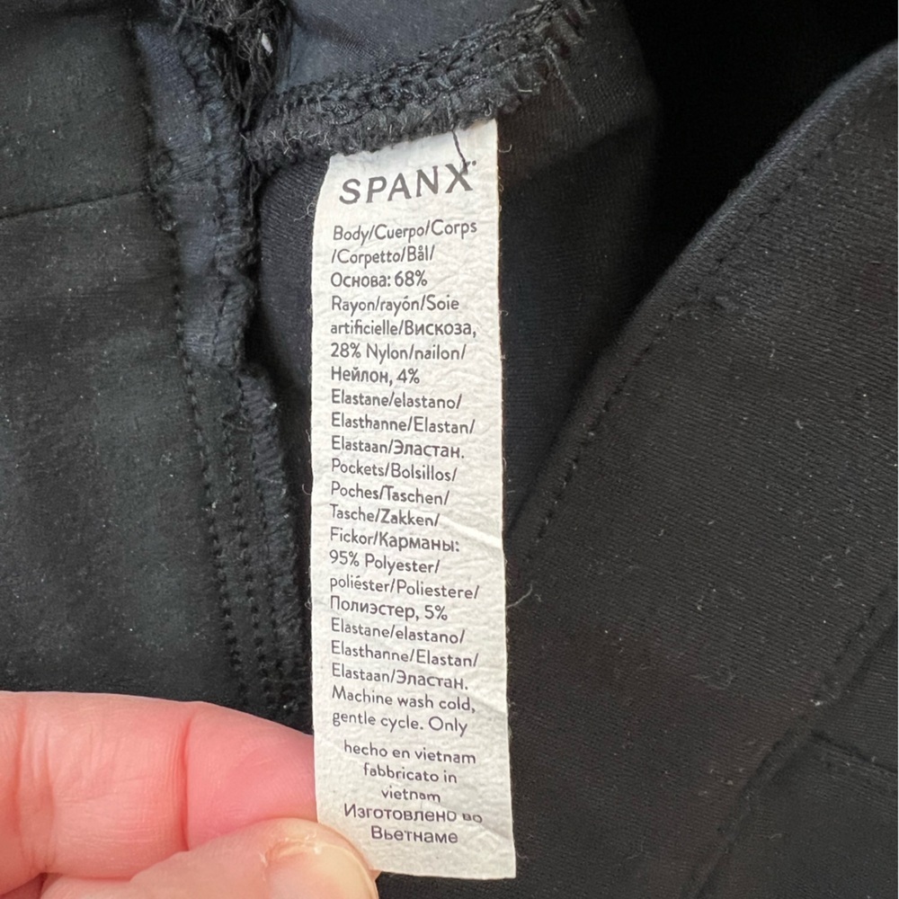 SPANX The Perfect SPANXsmooth™ PerfectFit Ponte Wide Leg Pant, Black, size XS - Picture 8 of 10